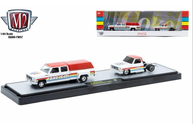 M2 Machine Hauler's '73 GMC Sierra 3500 & '76 GMC Sierra 15 - Custom (Coca-Cola)