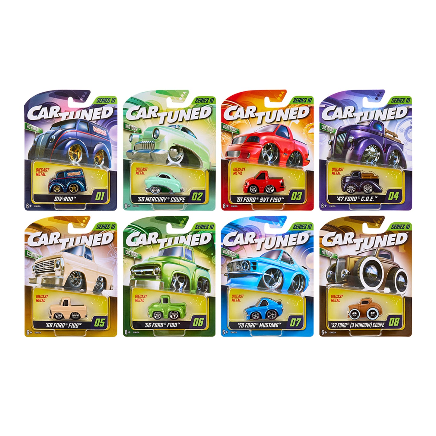 CarTuned 1:64 Series 10 Mainline Assortment of 8 Styles 2026