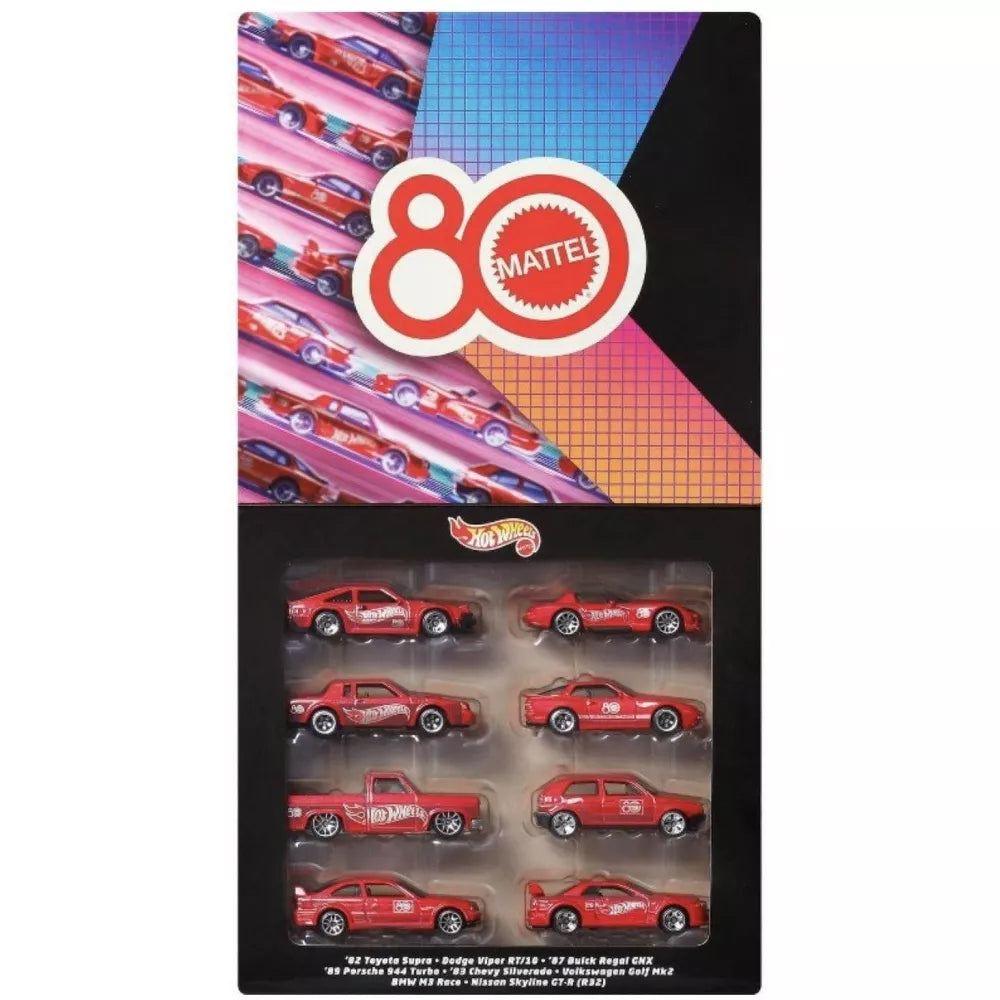 Hot Wheels Mattel 80th Anniversary 8-Pack