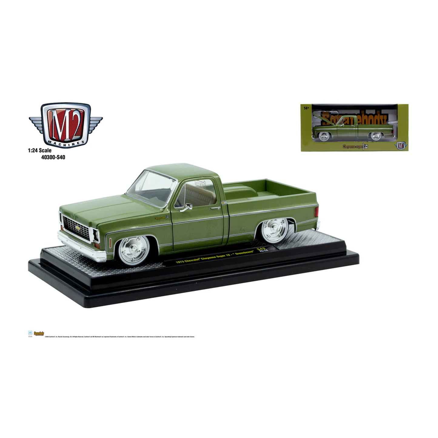 M2 Machines 1975 Chevrolet Cheyenne Super Squarebody Syndicate M2 Machines "Greenbeans"