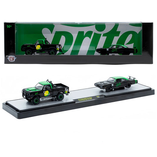M2 Machine Hauler's '74 Dodge W200 Power Wagon & '70 Dodge Super Bee HEMI (Sprite) (CHASE)
