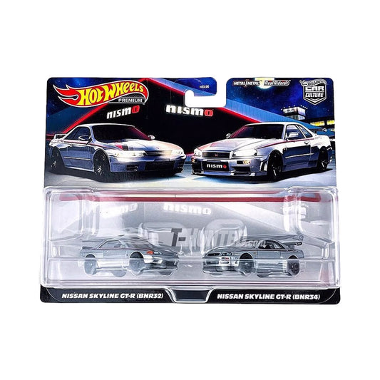 Hot Wheels Premiums 2 Pack Nissan Skyline GT-R (BNR32) and Nissan Skyline GT-R (BNR34)