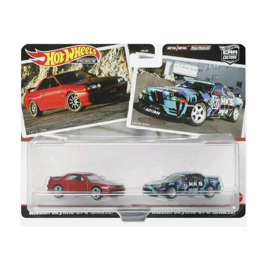 Hot Wheels Premiums 2 Pack Nissan Skyline GT-R (BNR32) and Nissan Skyline GT-R (BNR32)